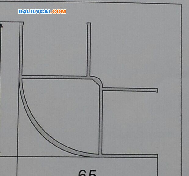 門窗鋁型材截面圖