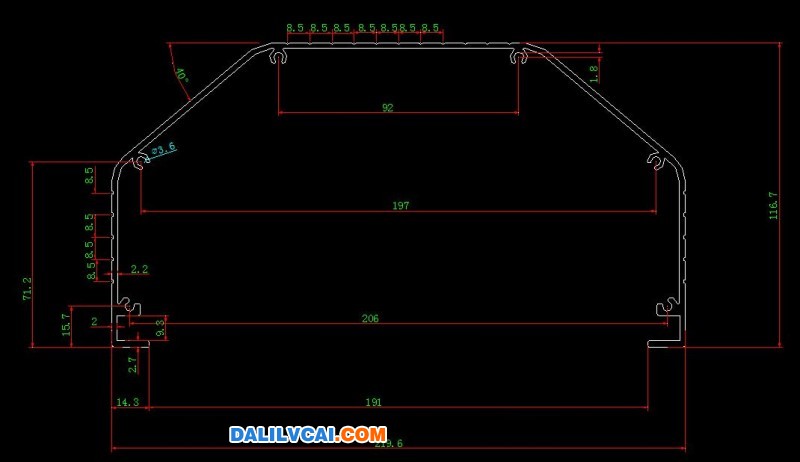 鋁型材截面CAD圖