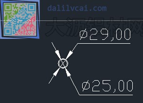 直徑29mm32mm的家具鋁管CAD截面圖