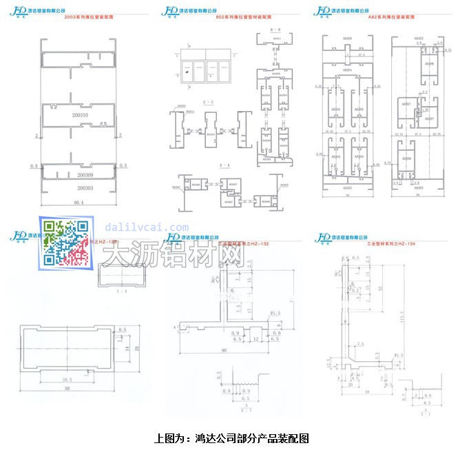 大瀝鴻達(dá)鋁業(yè)生產(chǎn)的部分鋁型材產(chǎn)品